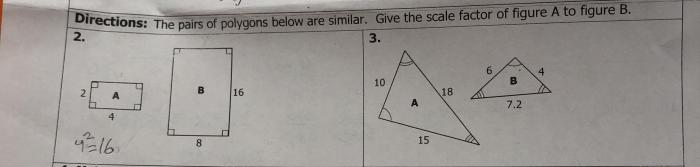 The pairs of polygons below are similar