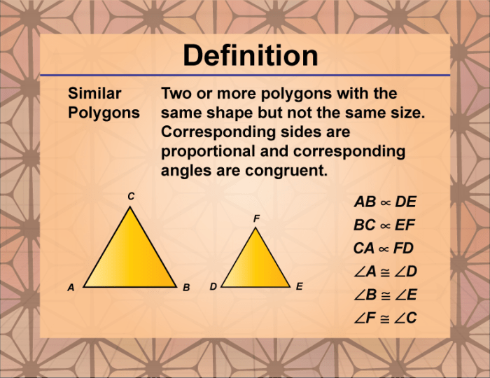 The pairs of polygons below are similar