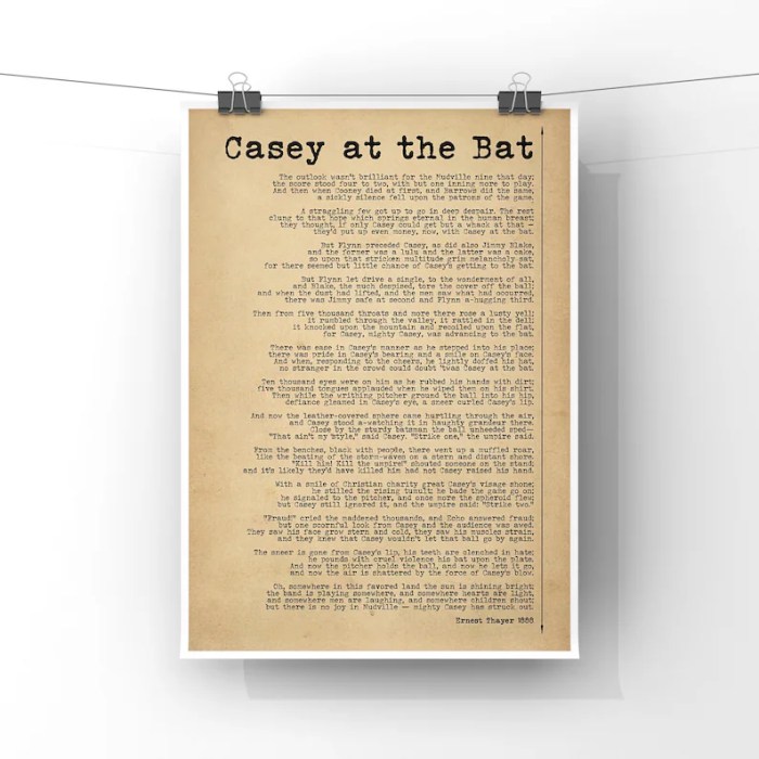 Casey at the bat poem questions and answers