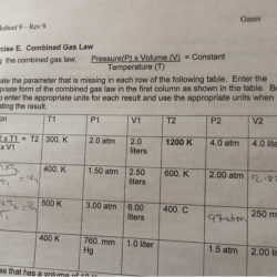 Combined gas law worksheet and answers