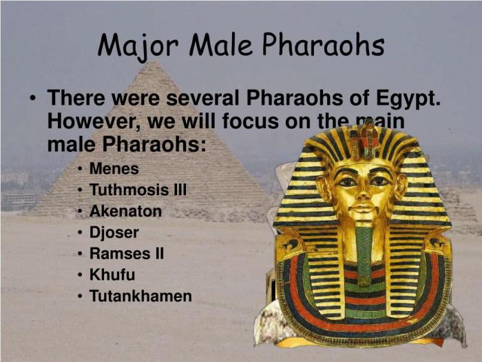 Name of 3 successive pharaohs