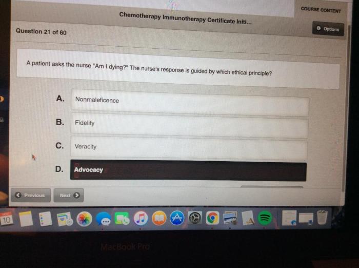 Ons chemotherapy immunotherapy test questions