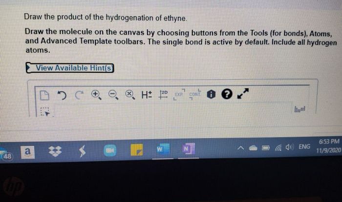 Hydrogenation answer solved problem