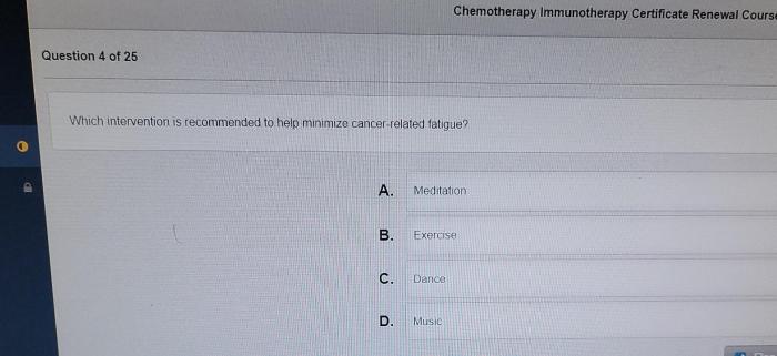 Ons chemotherapy immunotherapy test questions