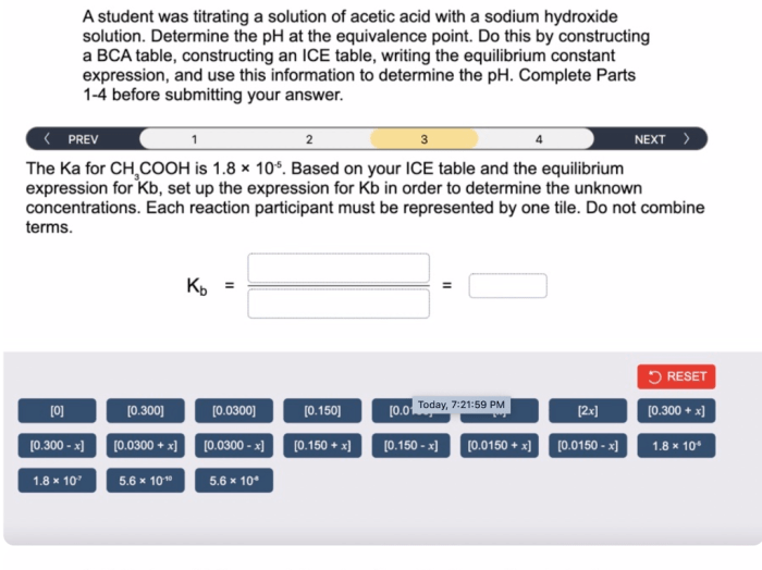 Acid unknown titration solution hydroxide sodium standardized