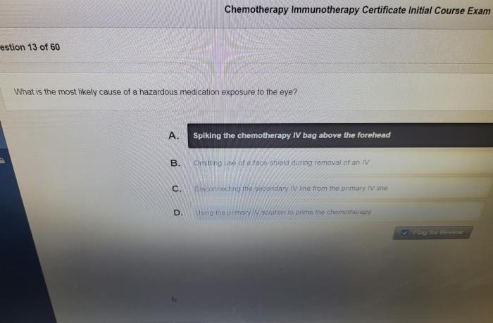 Ons chemotherapy immunotherapy test questions