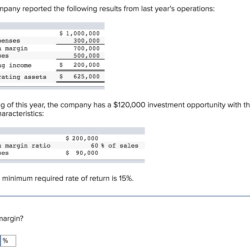 Westerville company reported the following results from last year's operations